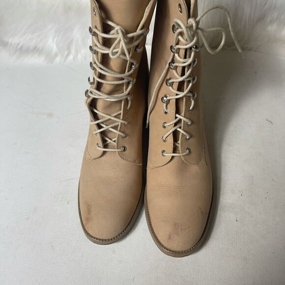 Flings leather suede camel Prairie lace up boots size 7 - Picture 3 of 10